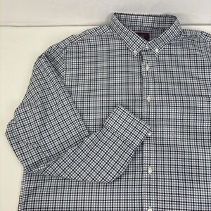 UNTUCKit Alberto Reg Fit Blue Gingham Wrinkle Free Button Down Shirt Mens XXL
